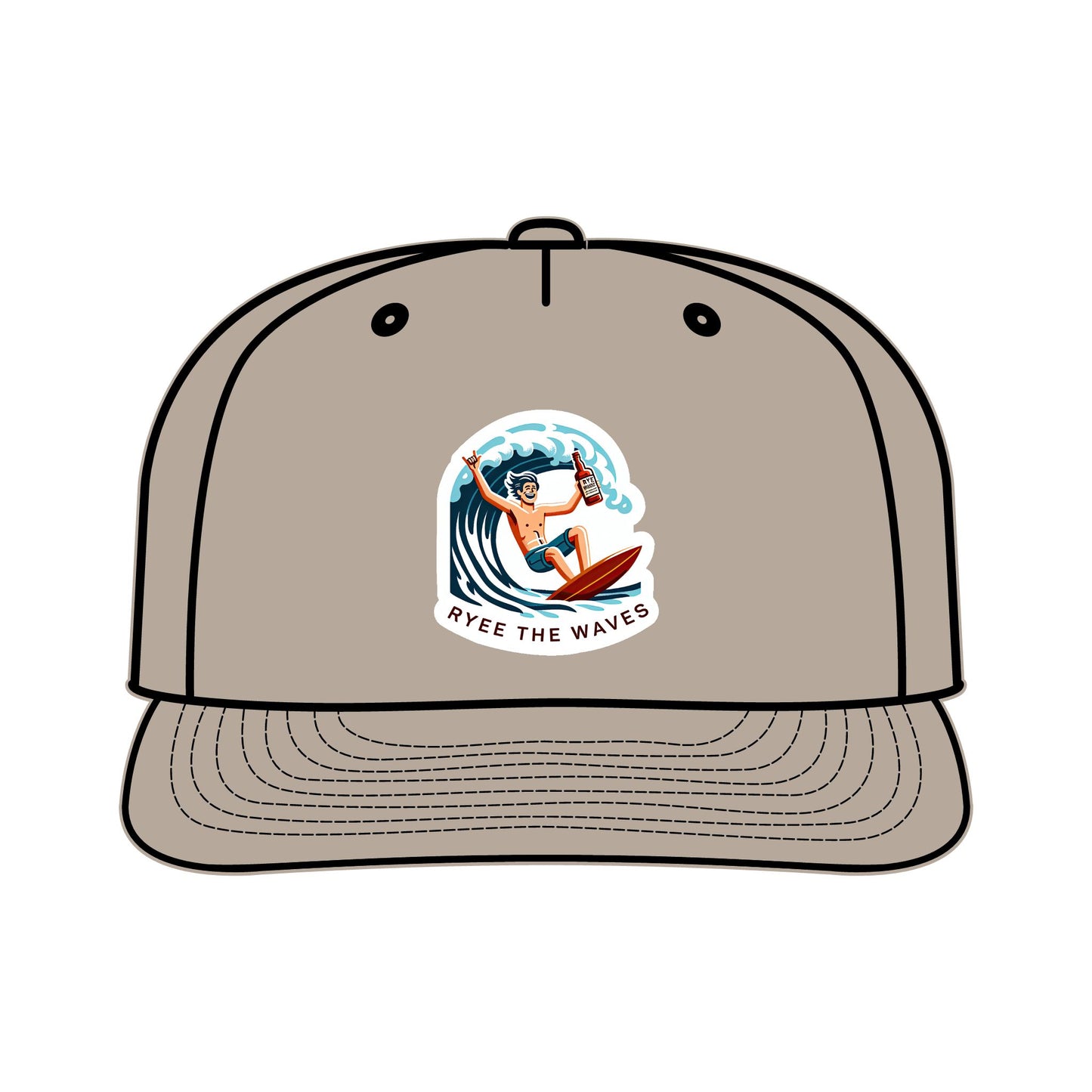 “Rye The Waves” Whiskey Surf Cap Model 3