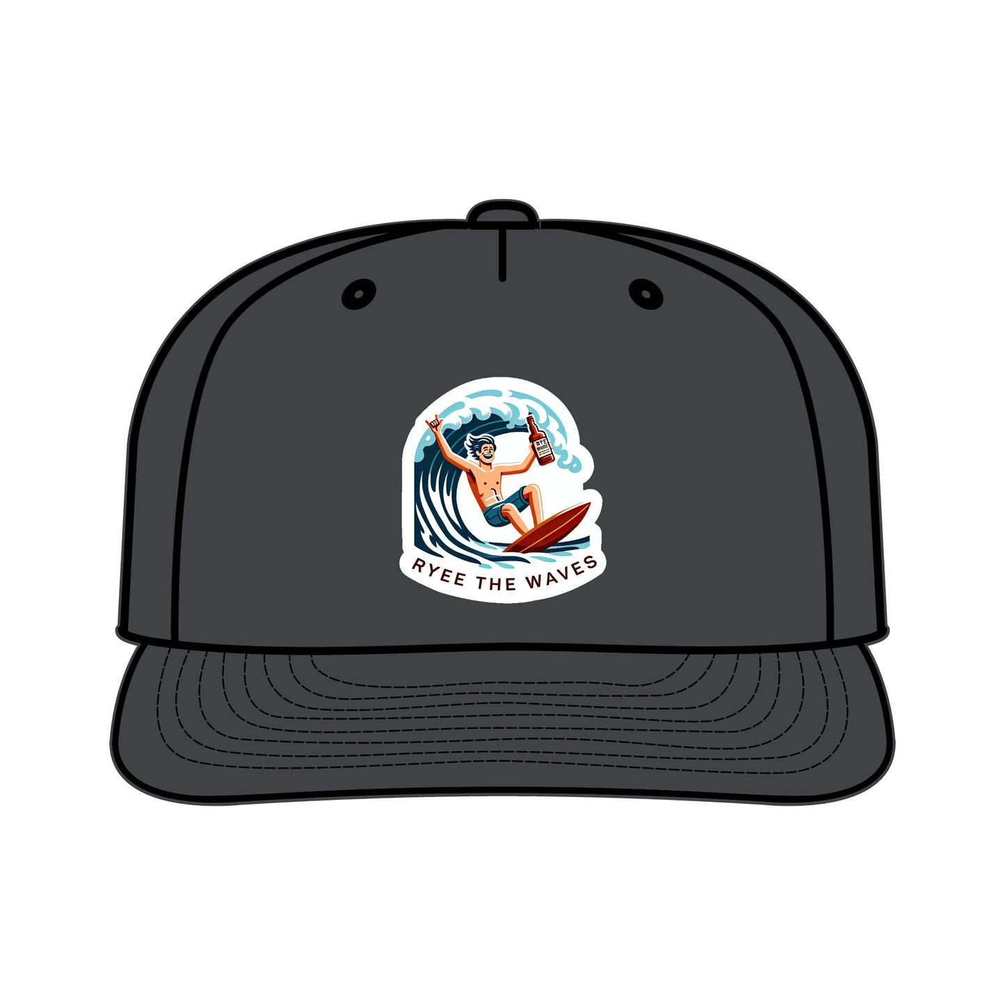 “Rye The Waves” Whiskey Surf Cap Model 3