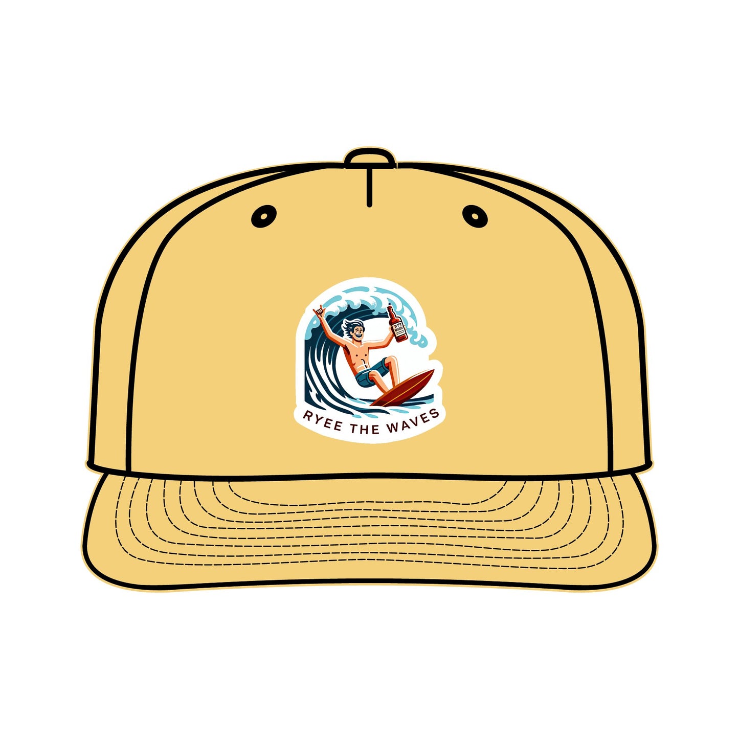 “Rye The Waves” Whiskey Surf Cap Model 3
