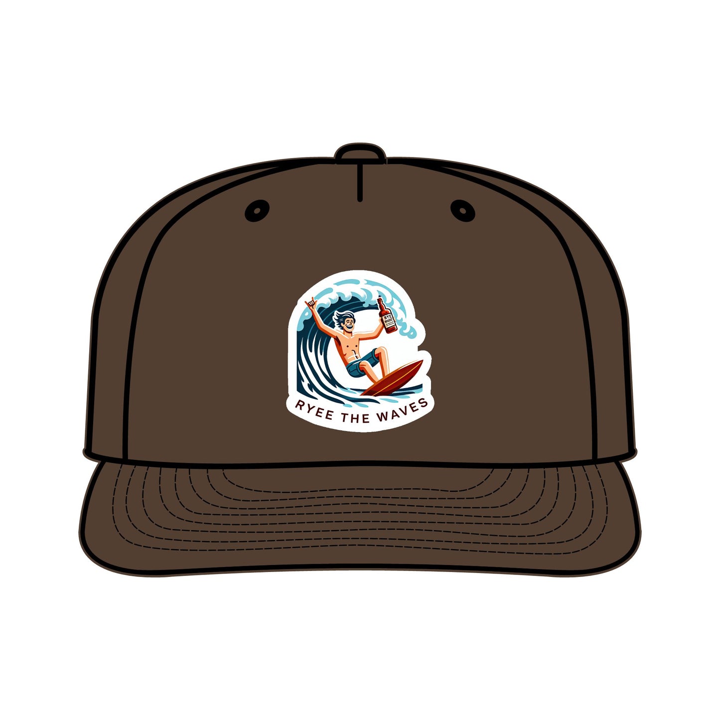 “Rye The Waves” Whiskey Surf Cap Model 3