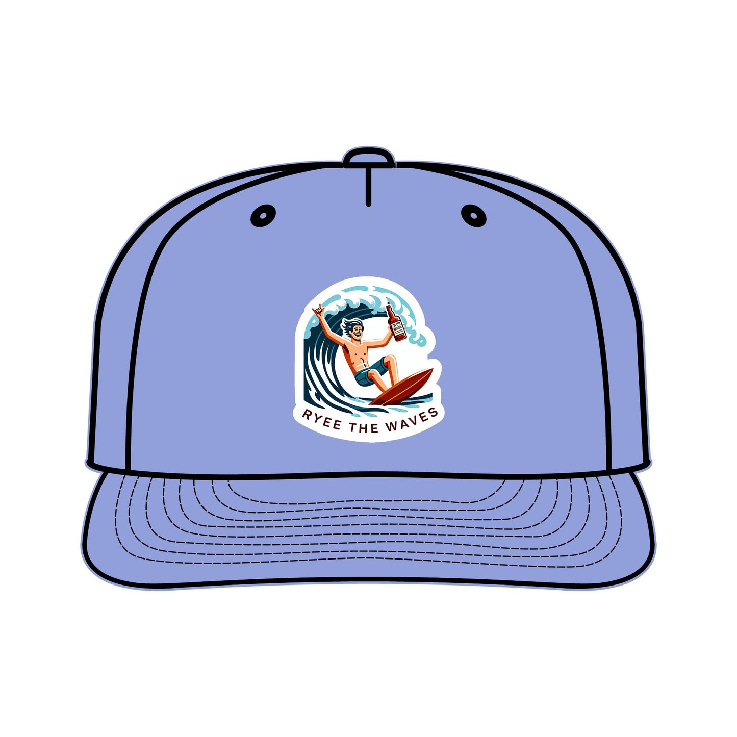 “Rye The Waves” Whiskey Surf Cap Model 3
