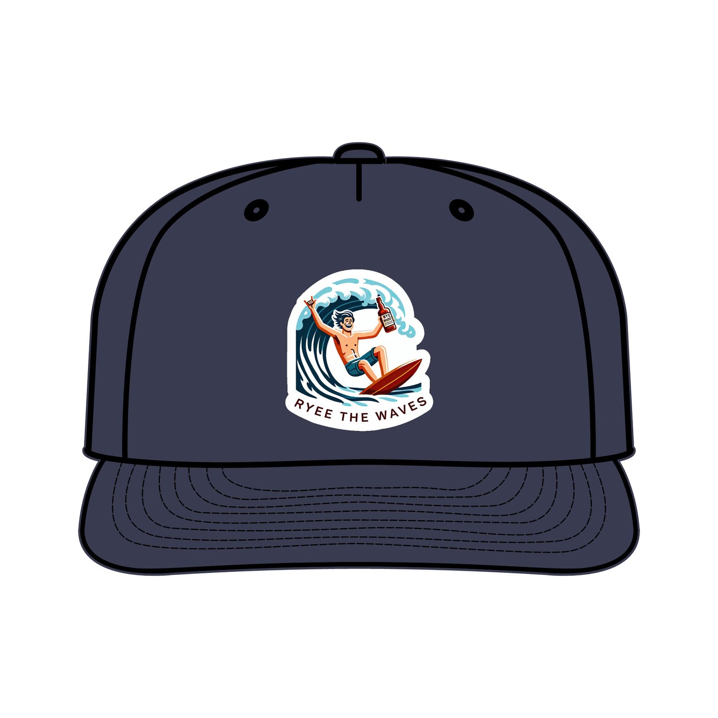 “Rye The Waves” Whiskey Surf Cap Model 3