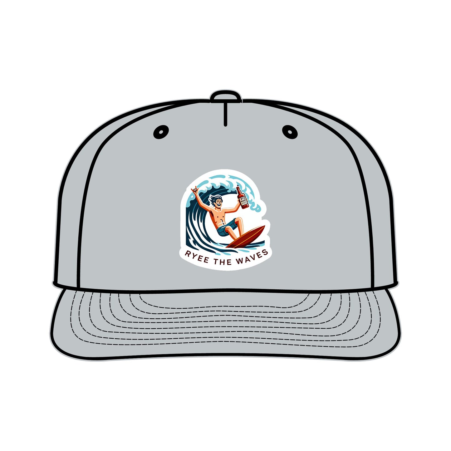 “Rye The Waves” Whiskey Surf Cap Model 3