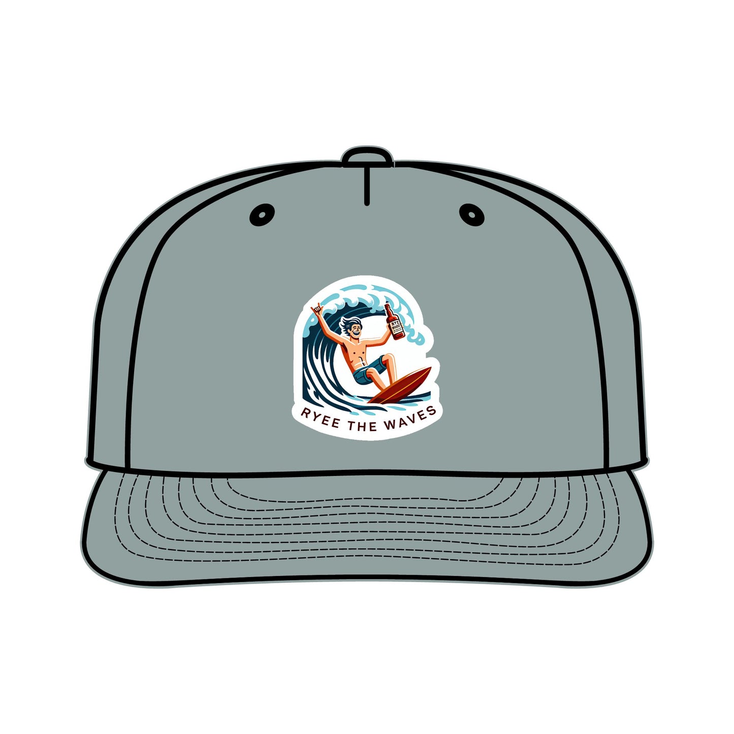 “Rye The Waves” Whiskey Surf Cap Model 3