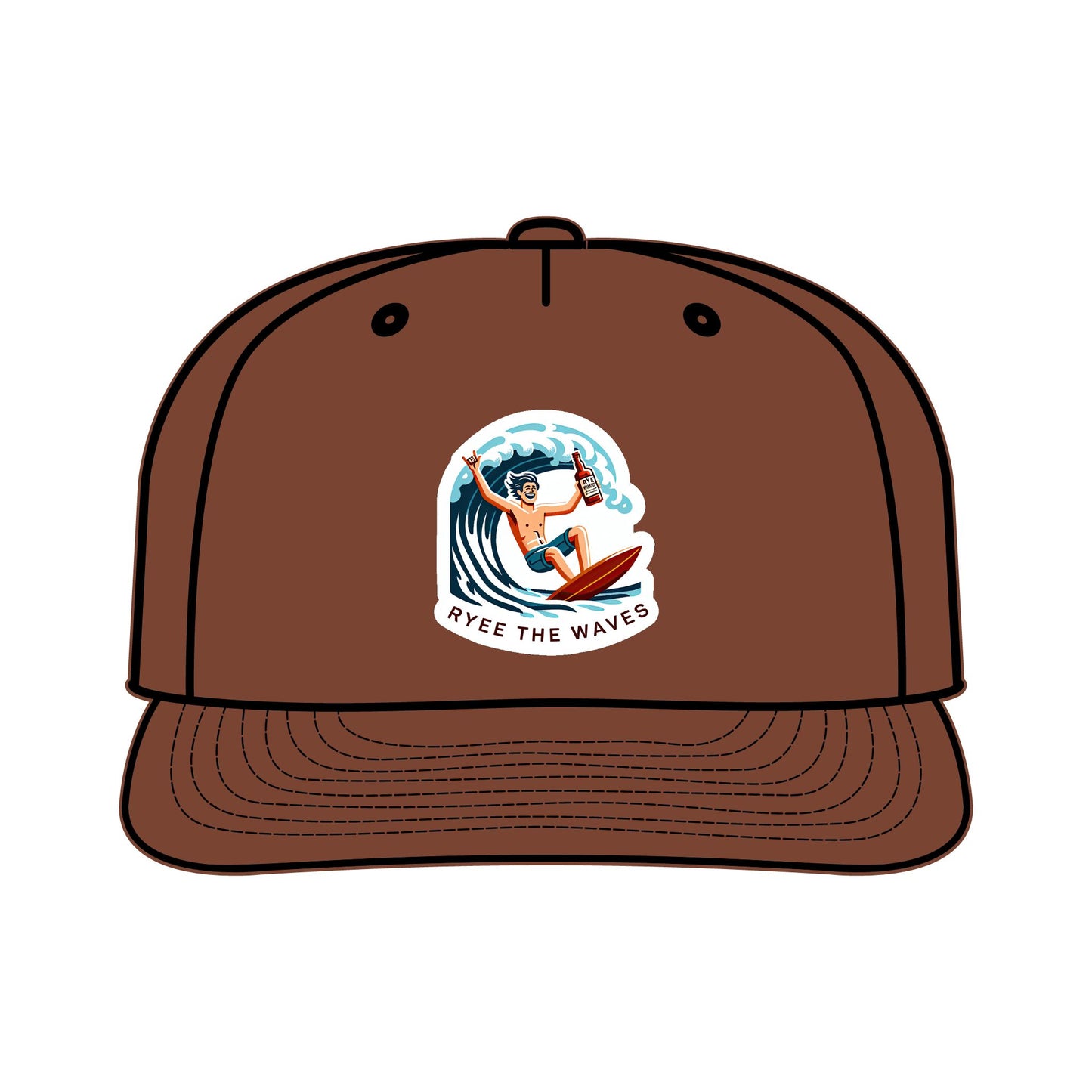 “Rye The Waves” Whiskey Surf Cap Model 3