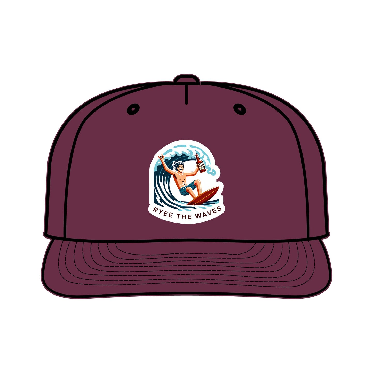 “Rye The Waves” Whiskey Surf Cap Model 3