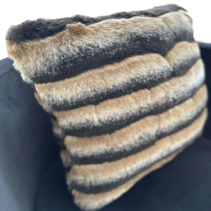 Faux Fur Throw Pillow: Wild Wolf Style