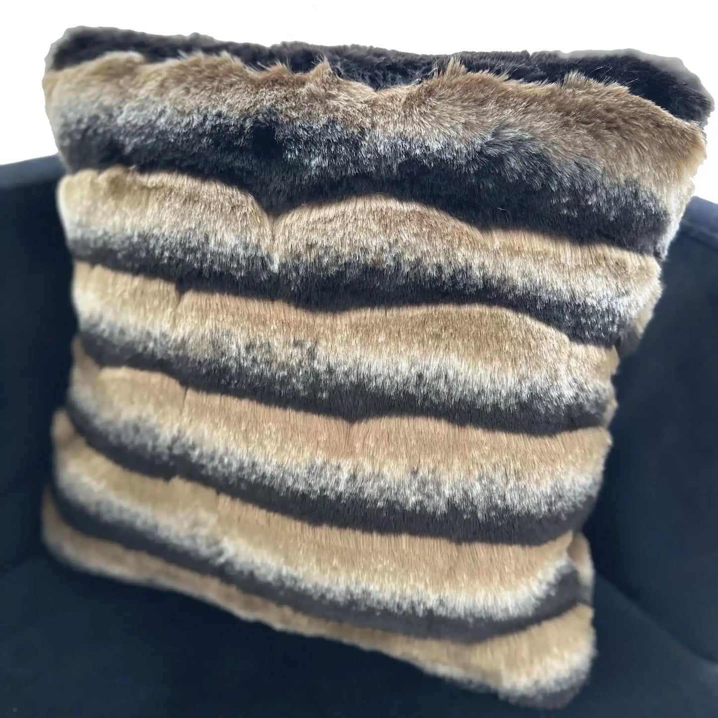 Faux Fur Throw Pillow: Wild Wolf Style