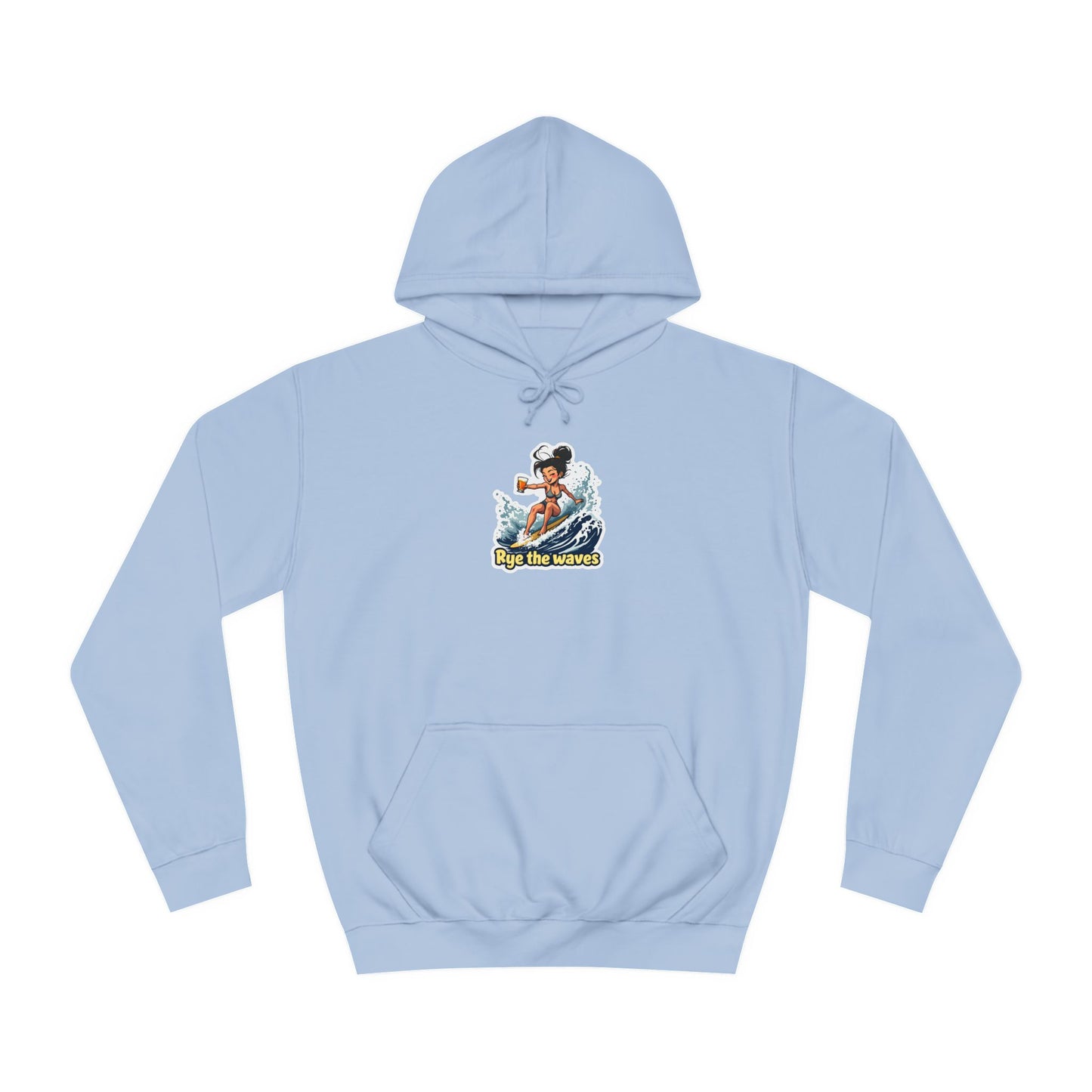 “Rye the Waves” Unisex Surf Whiskey Hoodie 2