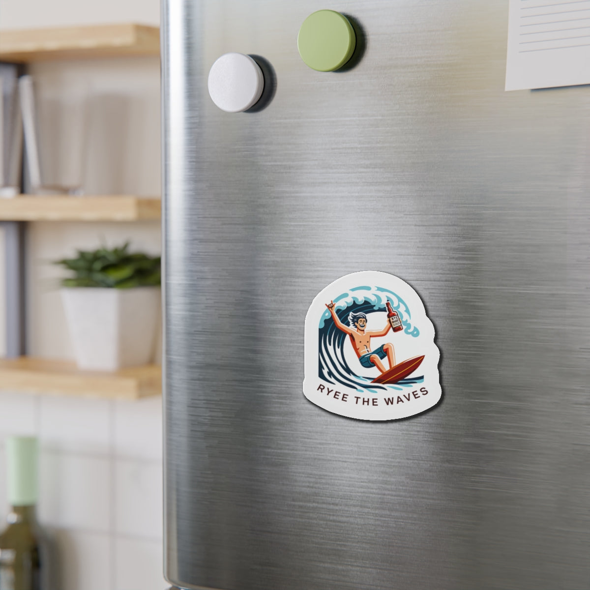 “Rye The Waves” Cool Whiskey Magnets