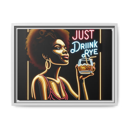 "Just Drink Rye" Framed Canvas Wrap — Whiskey Wall Art - view 18