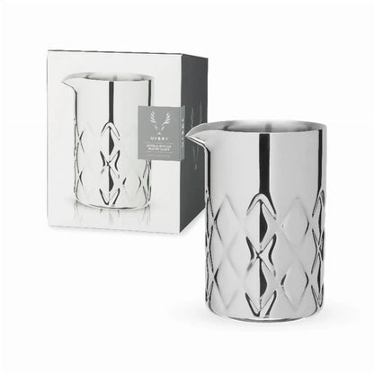 Viski Double-Walled Stainless Steel Mixing Glass, 550 ml