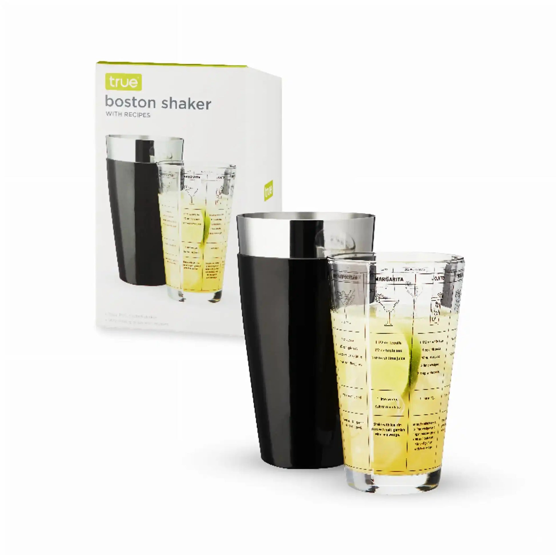 Boston Shaker With Recipes for Cocktail Lovers