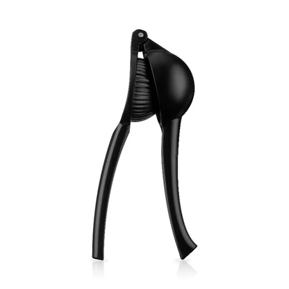 Discover the Perfect Citrus Press by Viski, a durable black juicer designed for efficient citrus extraction in kitchen and bar settings.