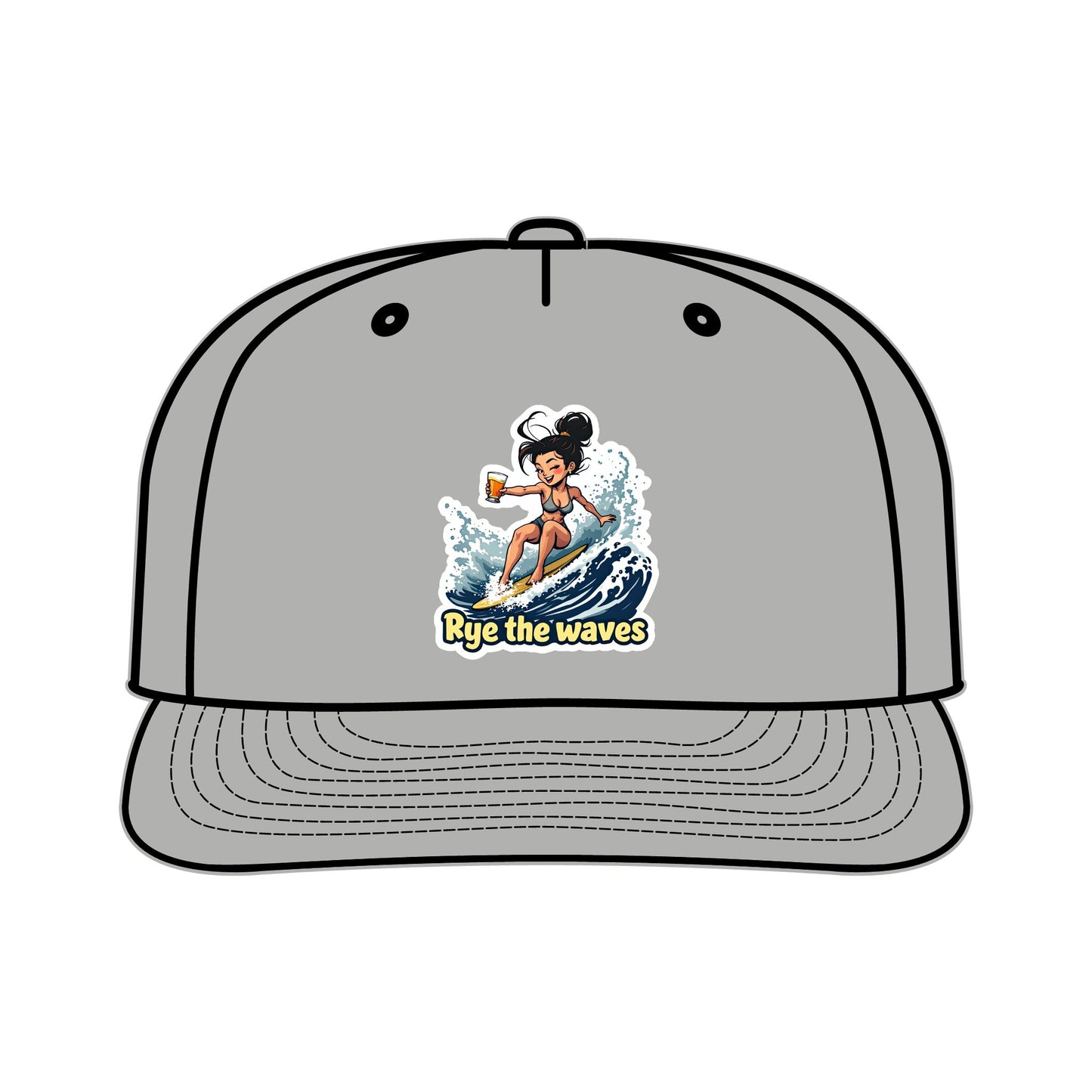 “Rye The Waves” Whiskey Surf Cap Model 2