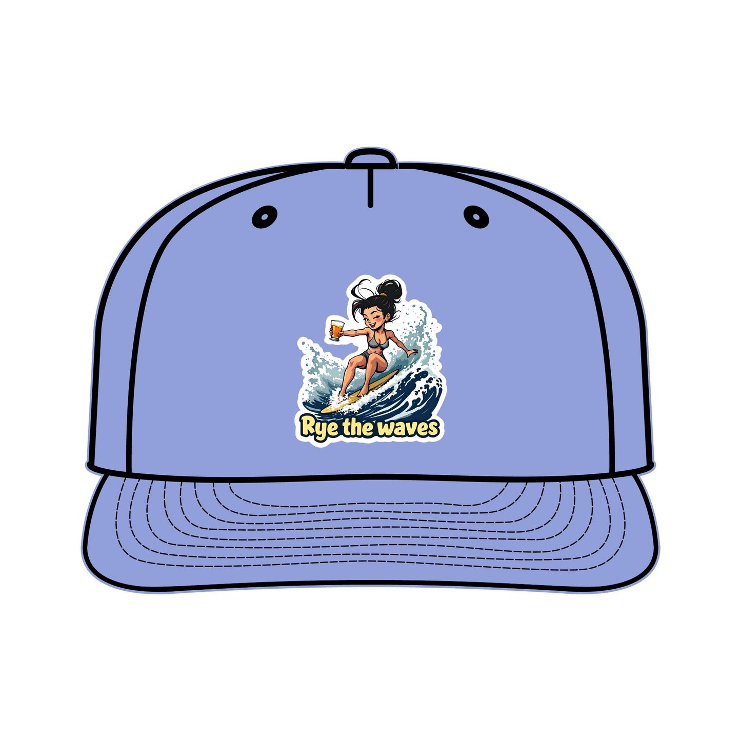 “Rye The Waves” Whiskey Surf Cap Model 2