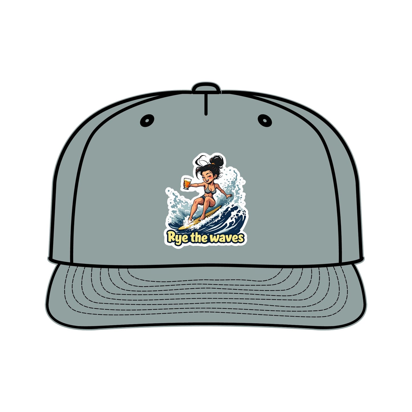 “Rye The Waves” Whiskey Surf Cap Model 2