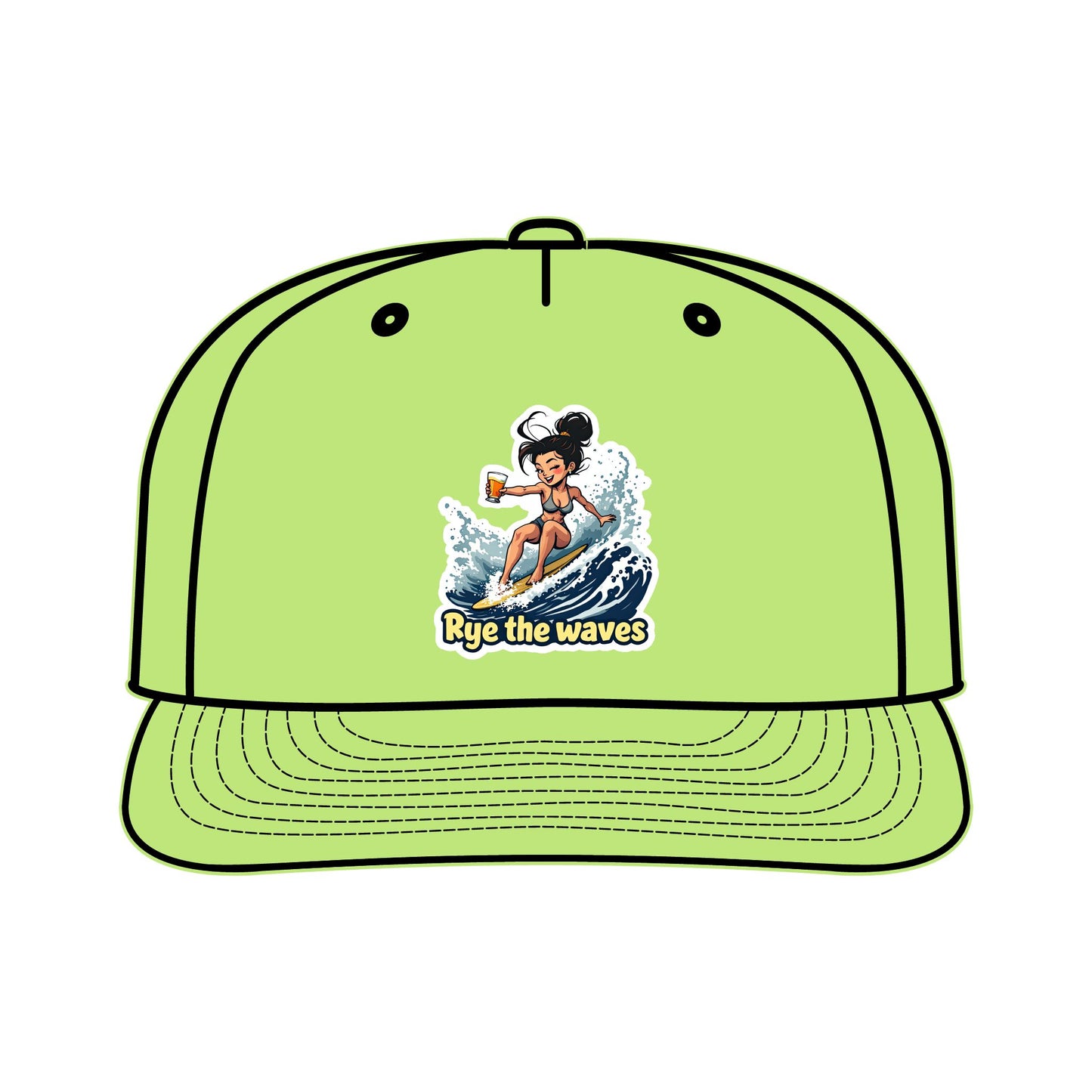 “Rye The Waves” Whiskey Surf Cap Model 2