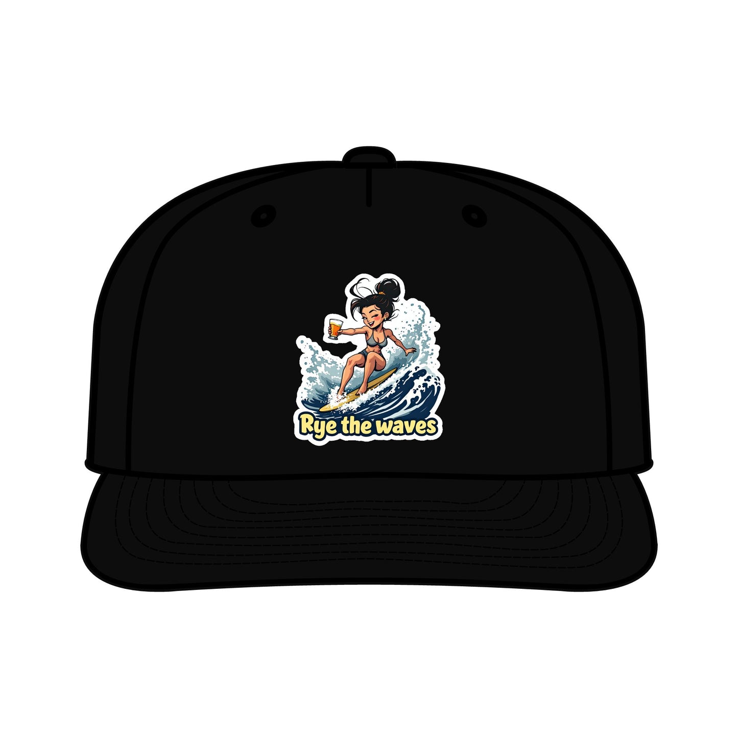 “Rye The Waves” Whiskey Surf Cap Model 2
