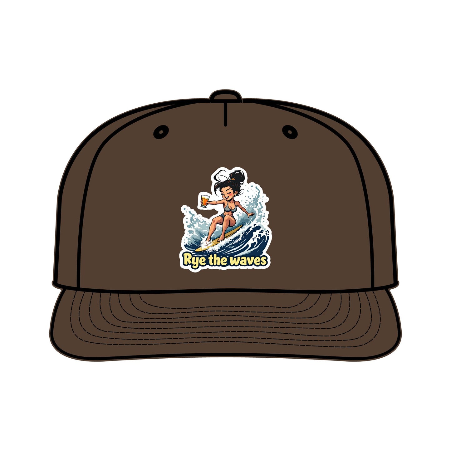 “Rye The Waves” Whiskey Surf Cap Model 2
