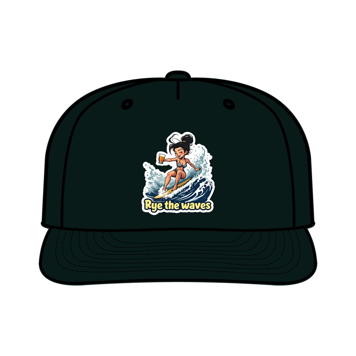 “Rye The Waves” Whiskey Surf Cap Model 2