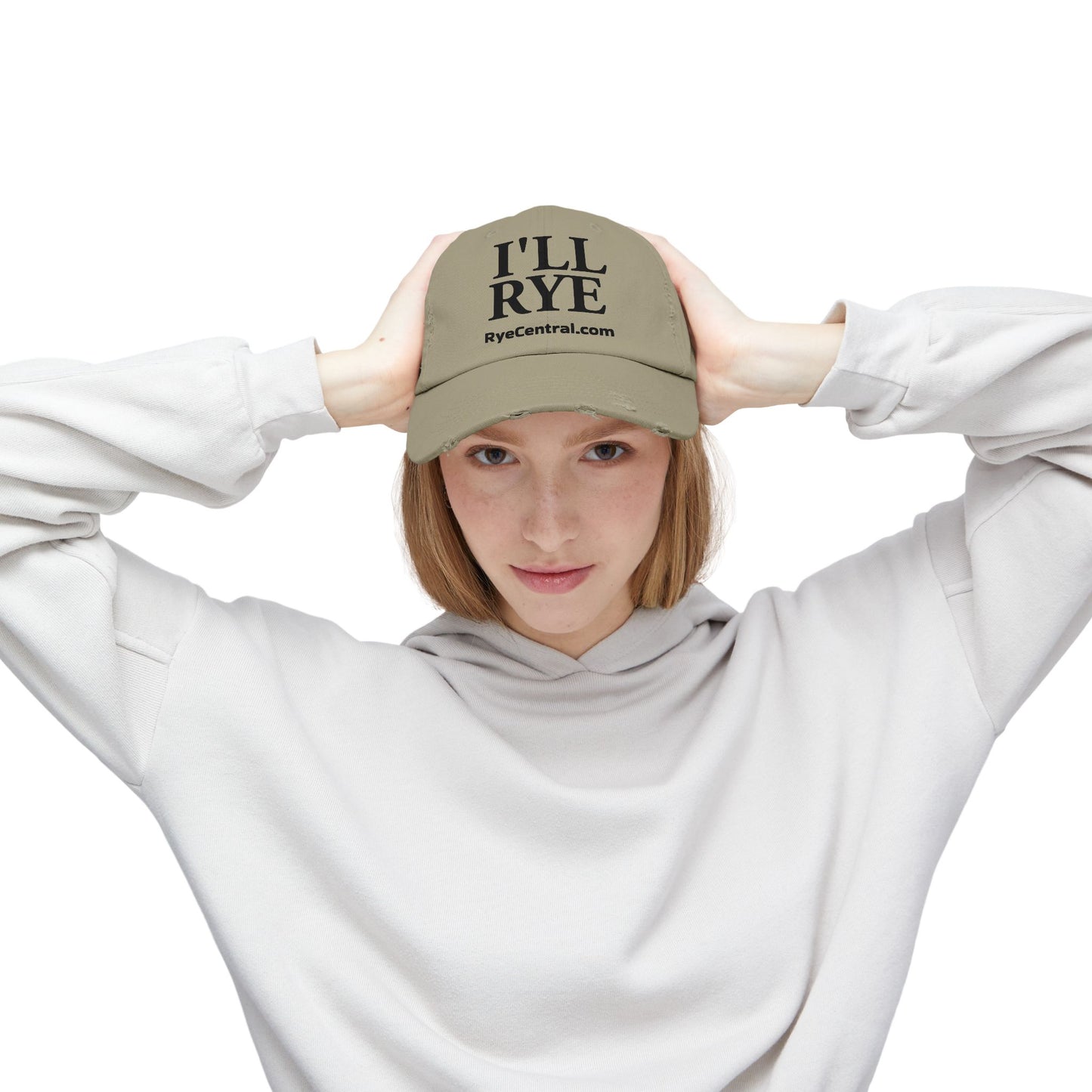 “I’ll Rye” Unisex Distressed Whiskey Cap