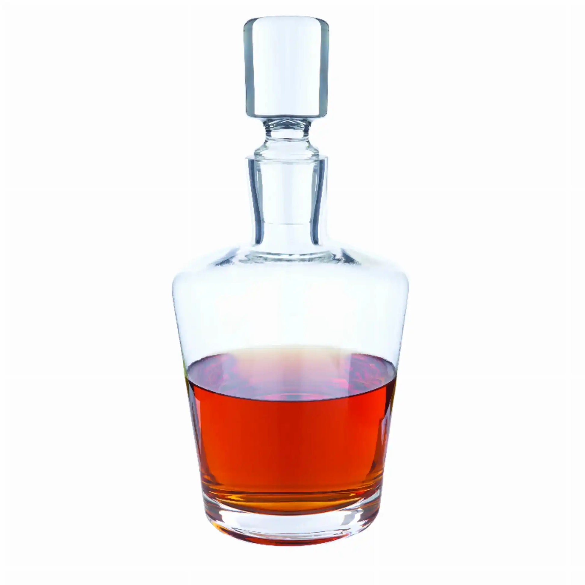 Rothwell: Liquor Decanter featuring a sleek glass design and filled with whiskey. Premium bar accessory for kitchen and entertaining spaces.