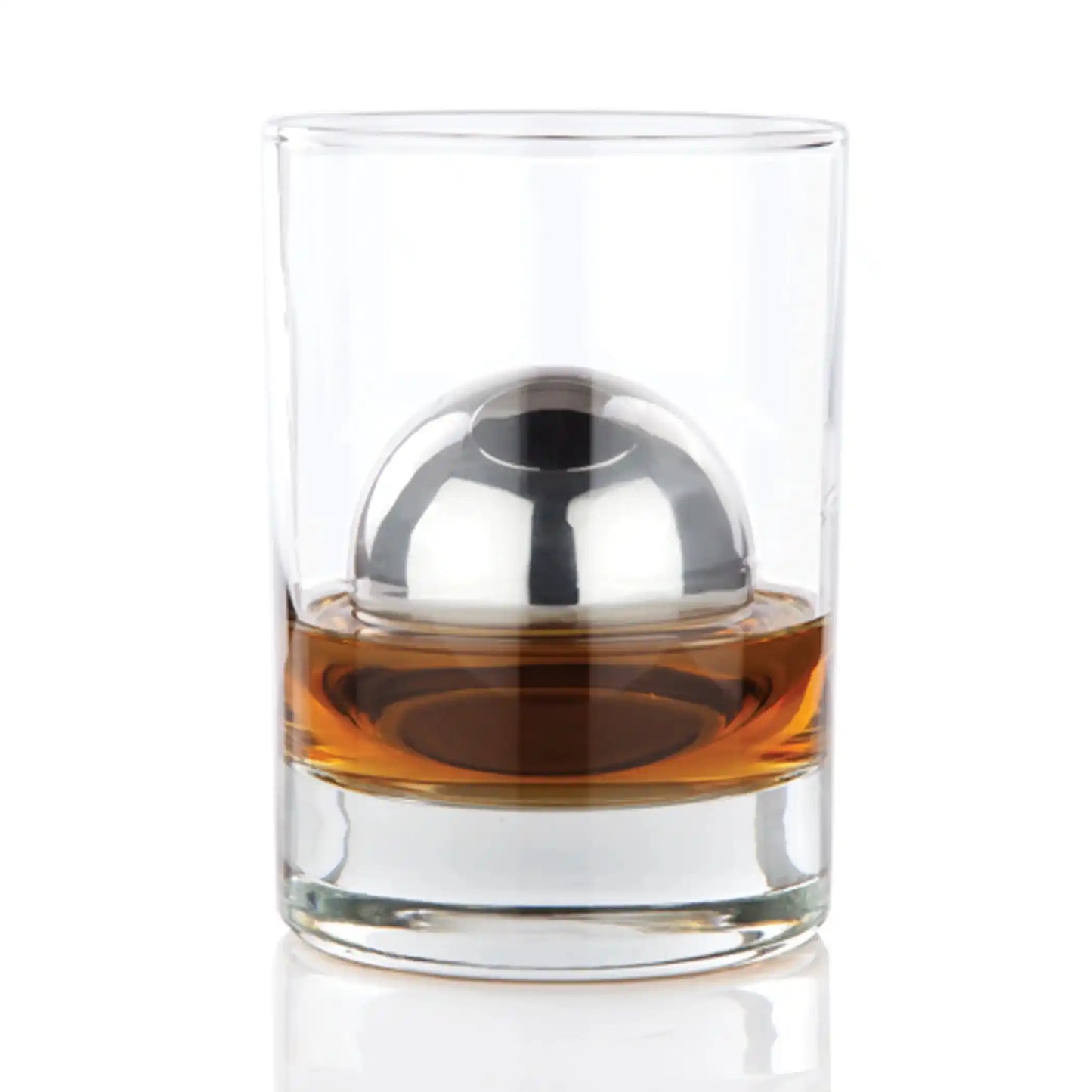 Glacier Rocks Stainless Steel Sphere By Viski for Whiskey Connoisseurs