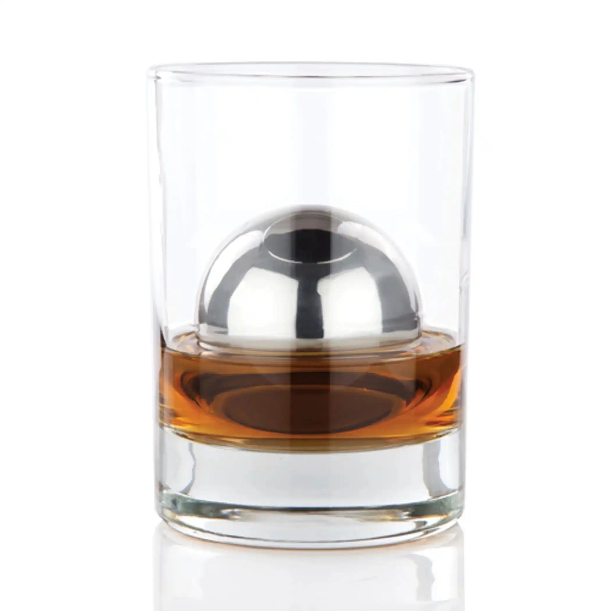 Glacier Rocks Stainless Steel Sphere By Viski for Whiskey Connoisseurs