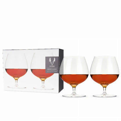 Crystal Wingback Brandy & Whiskey Snifters by Viski (Set of 2)