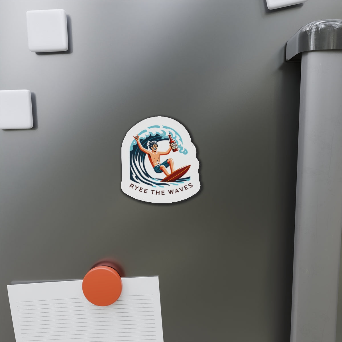 “Rye The Waves” Cool Whiskey Magnets