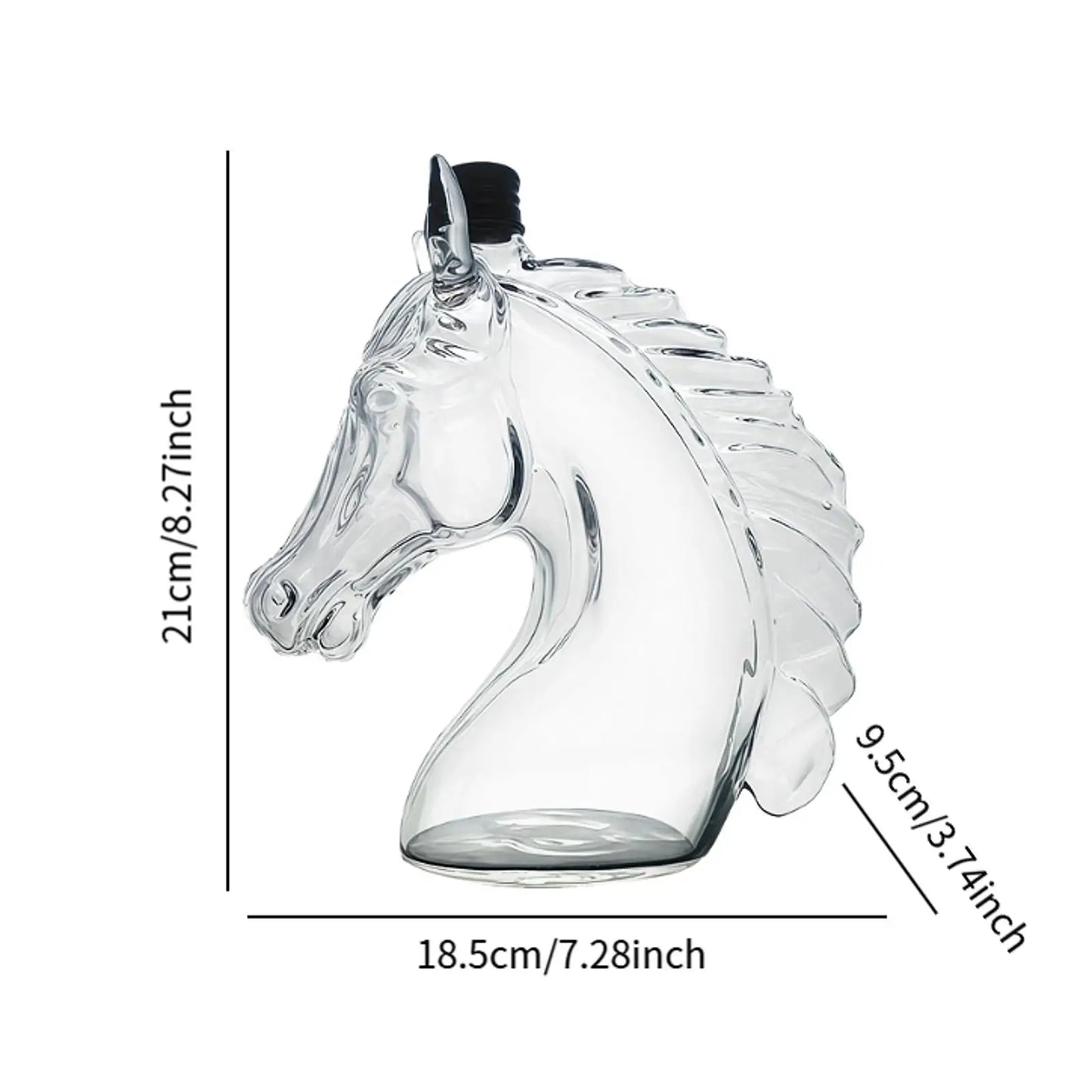 Horse Head Whiskey Decanter (Borosilicate Glass)