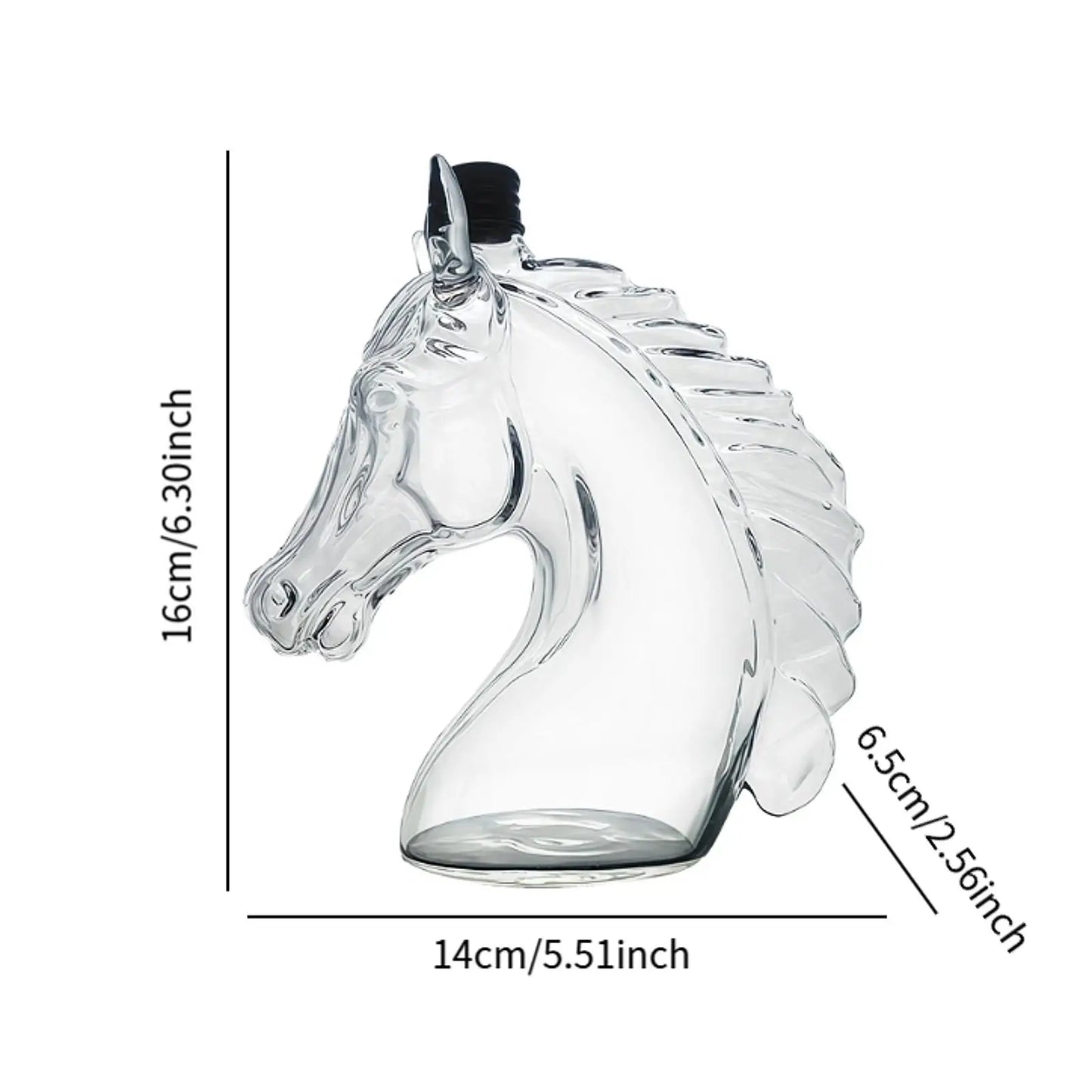 Horse Head Whiskey Decanter (Borosilicate Glass)