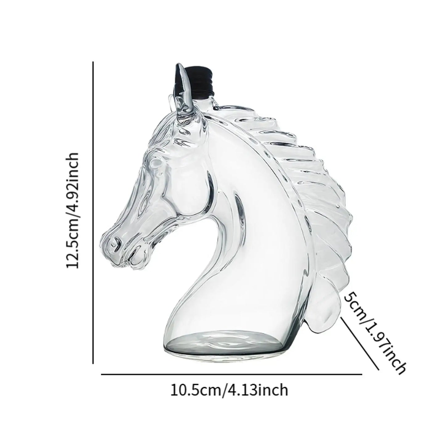 Horse Head Whiskey Decanter (Borosilicate Glass)