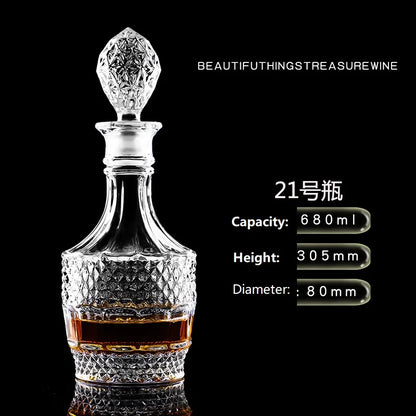 Crystal Glass Wine Decanter for Home Bar Elegance