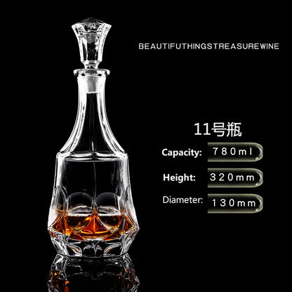 Crystal Glass Wine Decanter for Home Bar Elegance