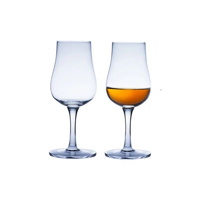 Set of two whiskey glasses with whiskey