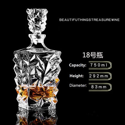 Crystal Glass Wine Decanter for Home Bar Elegance