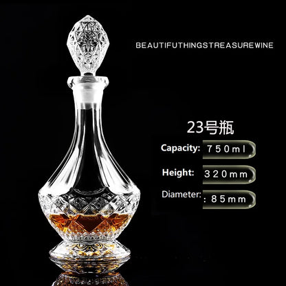 Crystal Glass Wine Decanter for Home Bar Elegance