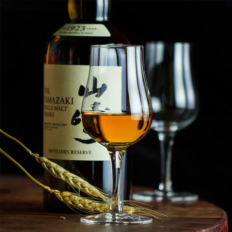 Japanese whisky nosing glass with whiskey