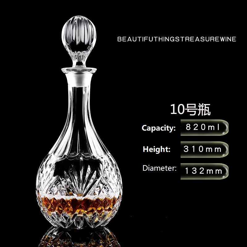 Crystal Glass Wine Decanter for Home Bar Elegance