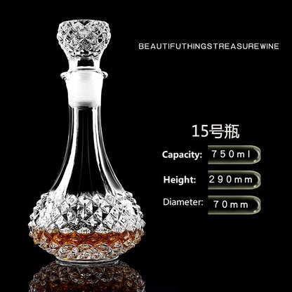 Crystal Glass Wine Decanter for Home Bar Elegance