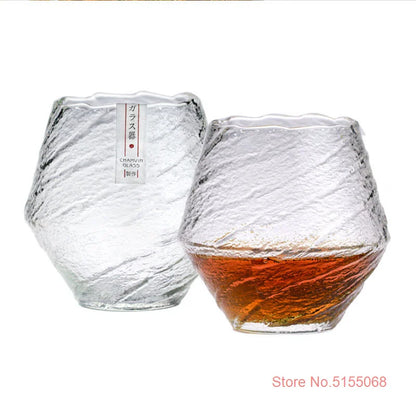 Japanese Edo Crystal Whiskey Glass — Blowing Snow (420ml)