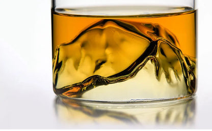 Iceberg Design Whiskey Glass Bottom Raised Ice Mountain Whiskey Tumbler Gift