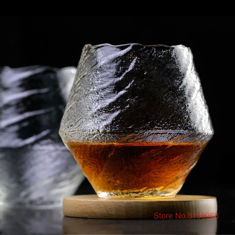 Japanese Edo Crystal Whiskey Glass — Blowing Snow (420ml)