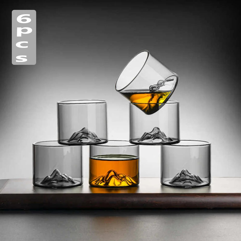 3D Mountain Whiskey Glass — Guanshan (5oz)