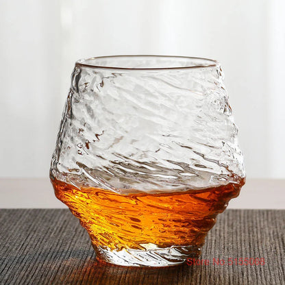 Japanese Edo Crystal Whiskey Glass — Blowing Snow (420ml)