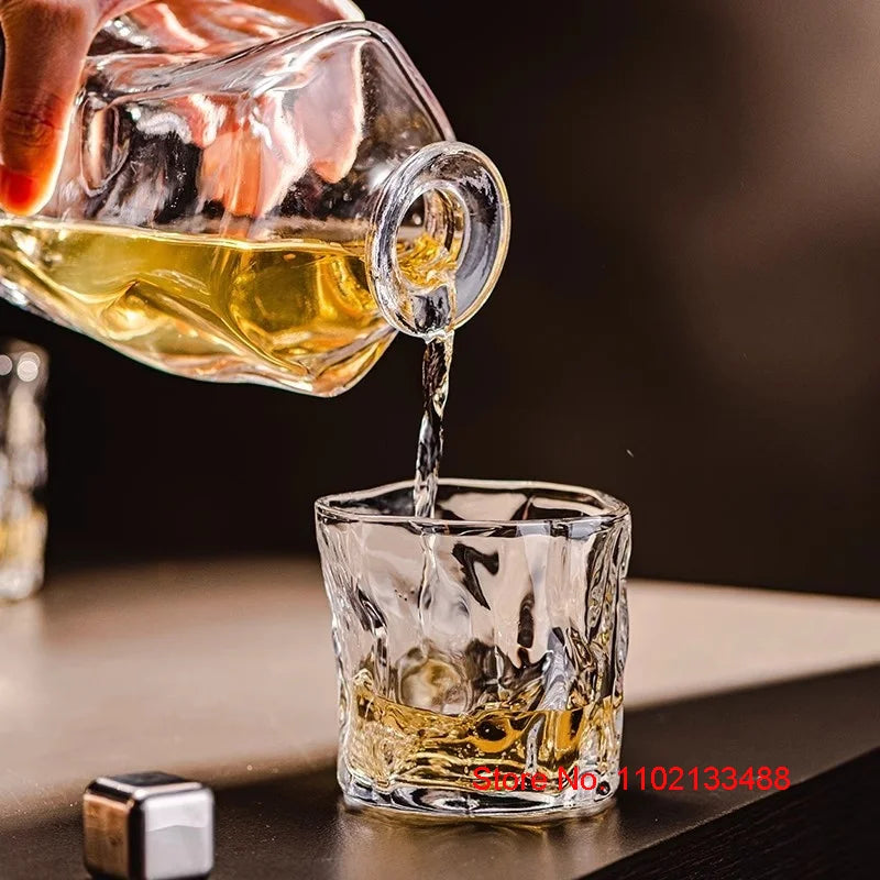 Crumpled Whiskey Decanter: Japanese Art Twist