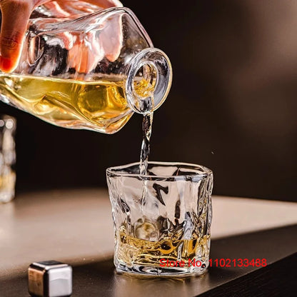 Crumpled Whiskey Decanter: Japanese Art Twist