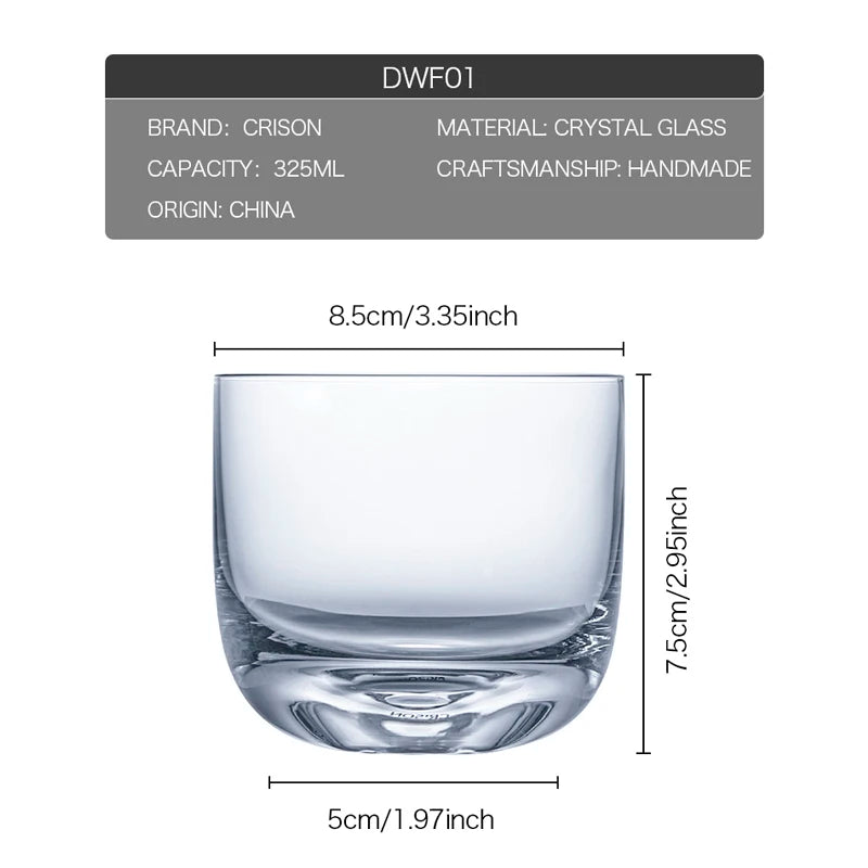 CRISON Crystal Old Fashioned Glass